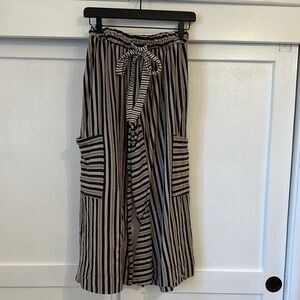 Free People Striped Wide-Leg Beach Pants